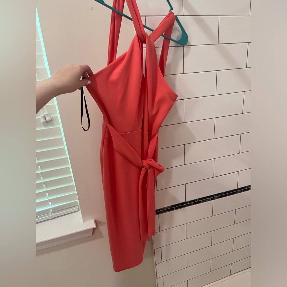 Coral Bebe Dress Summer Dress Wedding Guest